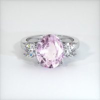 2.14 Ct. Purplish Pink Sapphire Ring, 18K White Gold 1